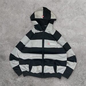 Vintage Ecko Unitd. Reversible Striped and Fleece Zipper Hoodie Mens Large